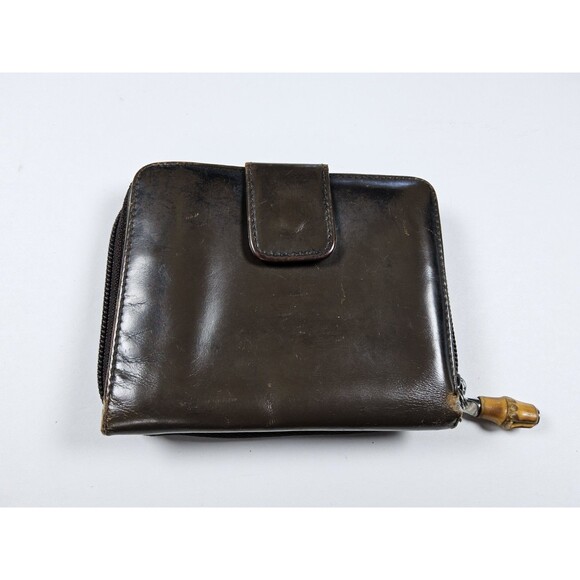 Gucci Leather Bifold Snap Wallet - Picture 1 of 14